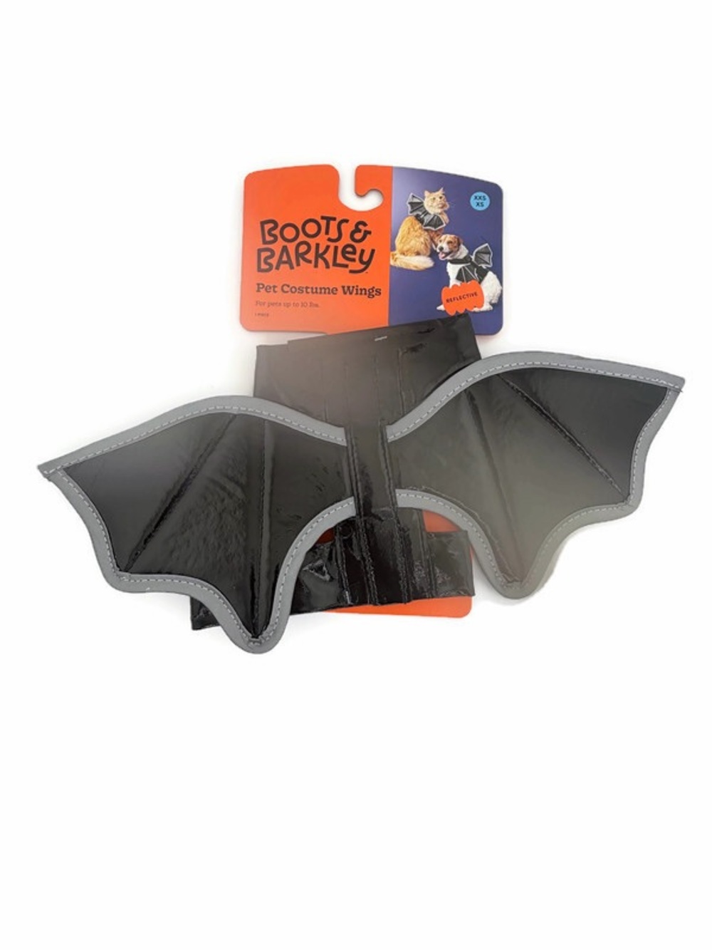 Boots & Barkley Black Reflective Bat Wings Pet Costume